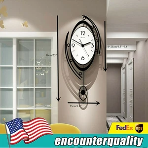 25*59cm Nordic Large Wall Clock Dining Room 3D Creative Round Clocks Home Decor - Picture 1 of 6