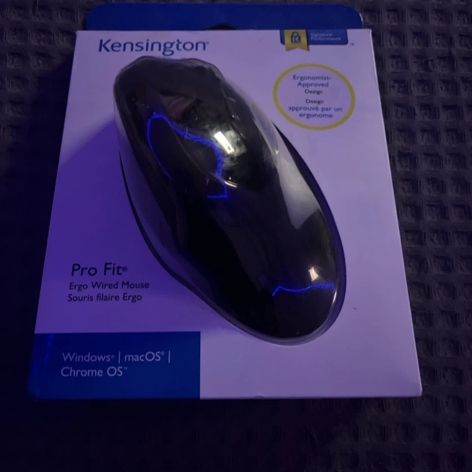 Kensington Pro Fit Ergo Wired Mouse New Sealed K75403WW - Image 1 of 1