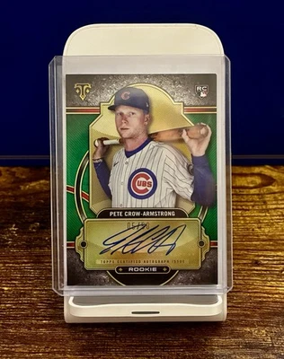 2024 Topps Triple Threads Pete Crow-Armstrong Emerald RC Auto /50 #RA-PC Cubs - Image 1 of 3