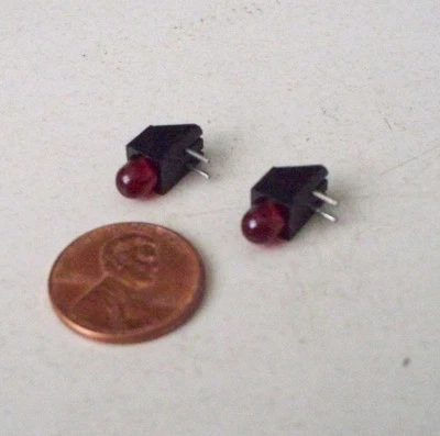 2 military grade PCB mounted red LED indicator lights 550-0506 dialco 2 pin new - Image 1 of 4