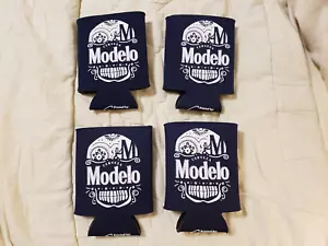 Set of 4 Modelo Beer Cerveza Koozie Blue Brand New! - Picture 1 of 5