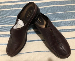 Cole Haan Sporty 2-Tone Brown Leather Mules Clogs - Womens Size US 7.5 B VGUC - Picture 1 of 7