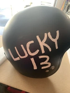 Sparx Lucky 13 Tank Helmet . Medium Flat Black Retro, preowned - Picture 1 of 7
