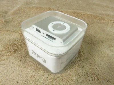 MP3 player multimídia pacote disco flash USB prata cinza novo em folha - Imagem 1 de 4