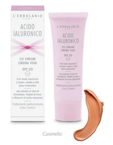 Acido Ialuronico cc Cream Caramello scadenza vicina Crema Viso Spf20 L'erbolario