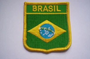 Escudo.Parche bandera Brasil aprox 6x7,5cm    - Imagen 1 de 1
