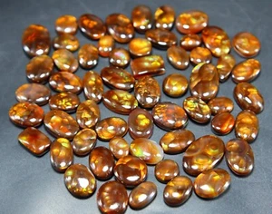401.00 Carat 59 Piece Lot Mexican Fire Agate Cabochon Fire Agate Loose Gemstone - Picture 1 of 5
