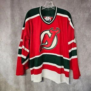Rare Vtg 90s Maska Cosby NHL New Jersey Devils Scott Stevens 4 Christmas Tree L - Picture 1 of 13