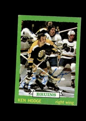Ken Hodge 1973-74 Topps Bruins authentic autographed card - Image 1 of 2
