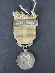 Colonial Medal Medaille Coloniale First type With Madagascar Clasp French Medal - Picture 1 of 12
