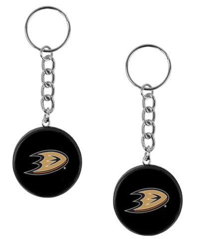 Anaheim Ducks Mini Hockey Puck Team Logo Keychains (2-Pack) Cover