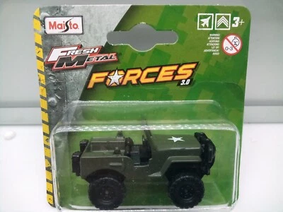 Maisto Fresh Metal Forces / Jeep CJ Style - Army Green - Military Model x1 — 第 1/4 张图片