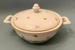 Vintage Jaeger & Co PMR China Cream Colored Vegetable Dish with Gold / Germany - Picture 1 of 9