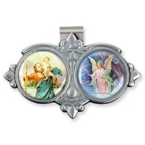 Saint Christopher Resin Auto Visor Clip Car Auto Protection - Picture 1 of 1