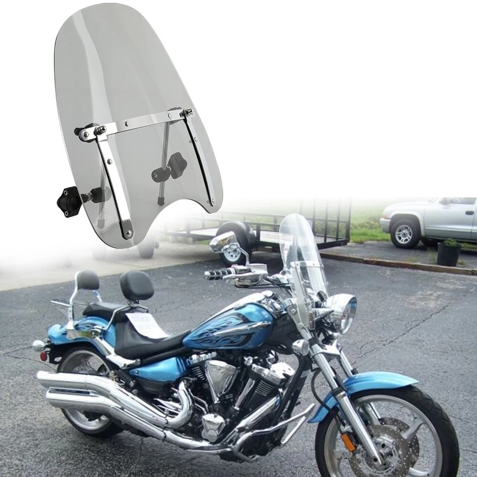 Abrazadera de motocicleta resistente a arañazos parabrisas para Yamaha Raider VStar Foto 1 de 4