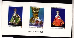 Prueba De Impresión S.M.O.M Navidad El Niño De Praga 1986 - Imagen 1 de 1