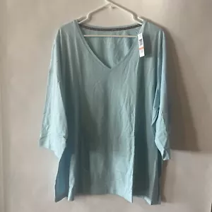 Camiseta para dormir pijama para mujer HUE azul claro bebé cuello en V talla 3XL - Imagen 1 de 6
