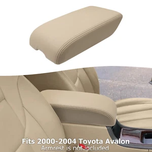 Fits 2000-2004 Toyota Avalon Leather Center Console Lid Armrest Cover Beige Tan - Picture 1 of 9