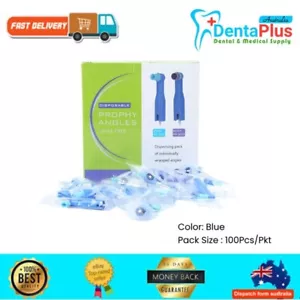 100pcs Dental Disposable Prophy Right Angle 90° Soft Cup Blue Fits all standard - Picture 1 of 1