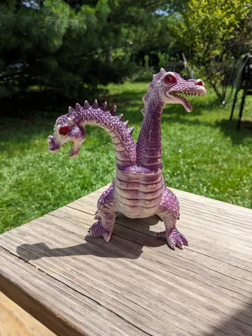 Imperial Dragon & Daggers Fantasy Creature 1983 Vintage Purple 2 Headed Monster Cover
