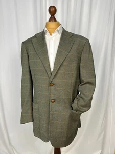 Pre-Owned CORNELIANI Windowpane Check Wool&Cashmere Retro Sport Coat 44US\54IT - Imagen 1 de 11