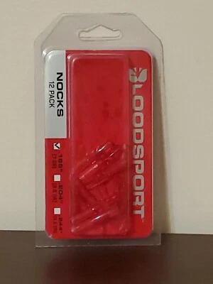Bloodsport Archery Replacement Nocks 12-Pack - 7 GR / .165" - Red - Image 1 of 3