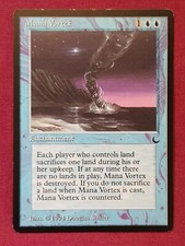 Magic The Gathering THE DARK MANA VORTEX single blue card MTG