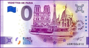 UEMY / VEDETTES DE PARIS / BILLET 0 € / NULL EURO-SCHEIN / 0 € 2023-2 - Picture 1 of 1