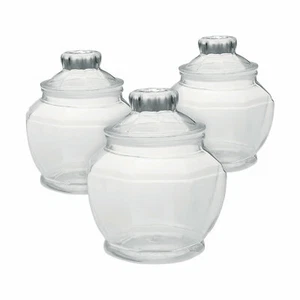 Geometric Plastic Jars, DIY, Home Decor, Party Supplies, 3 Pieces - Picture 1 of 1