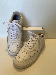 Nike Court Vision Low Triple White Men's Sneakers Size US 10 - Picture 1 of 11