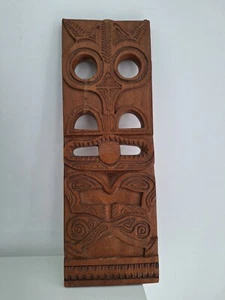 Vintage Tiki Sculpture Statue Herminette Wood Polynesian Pacific Art - Picture 1 of 11