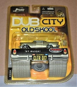 1957 Buick Dub City Old Skool Jada Toy 1/64 Blister Card, Gold 100% Metal, Mint - Picture 1 of 9