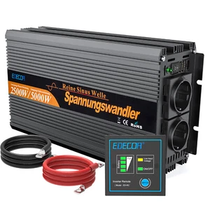 EDECOA Reiner Sinus Spannungswandler 12V 230V Wechselrichter 1500W/2500W/3500W - Bild 1 von 75
