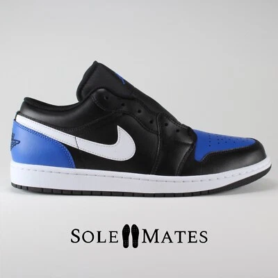 Zapatos Nike Air Jordan 1 Low 'Black Royal Toe' Azul 553558-042 para hombre talla 11,5 Foto 1 de 4