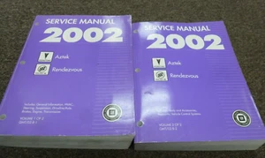 2002 Pontiac Aztek & Buick Rendezvous Service Shop Reparatur Manuell Set OEM - Bild 1 von 1