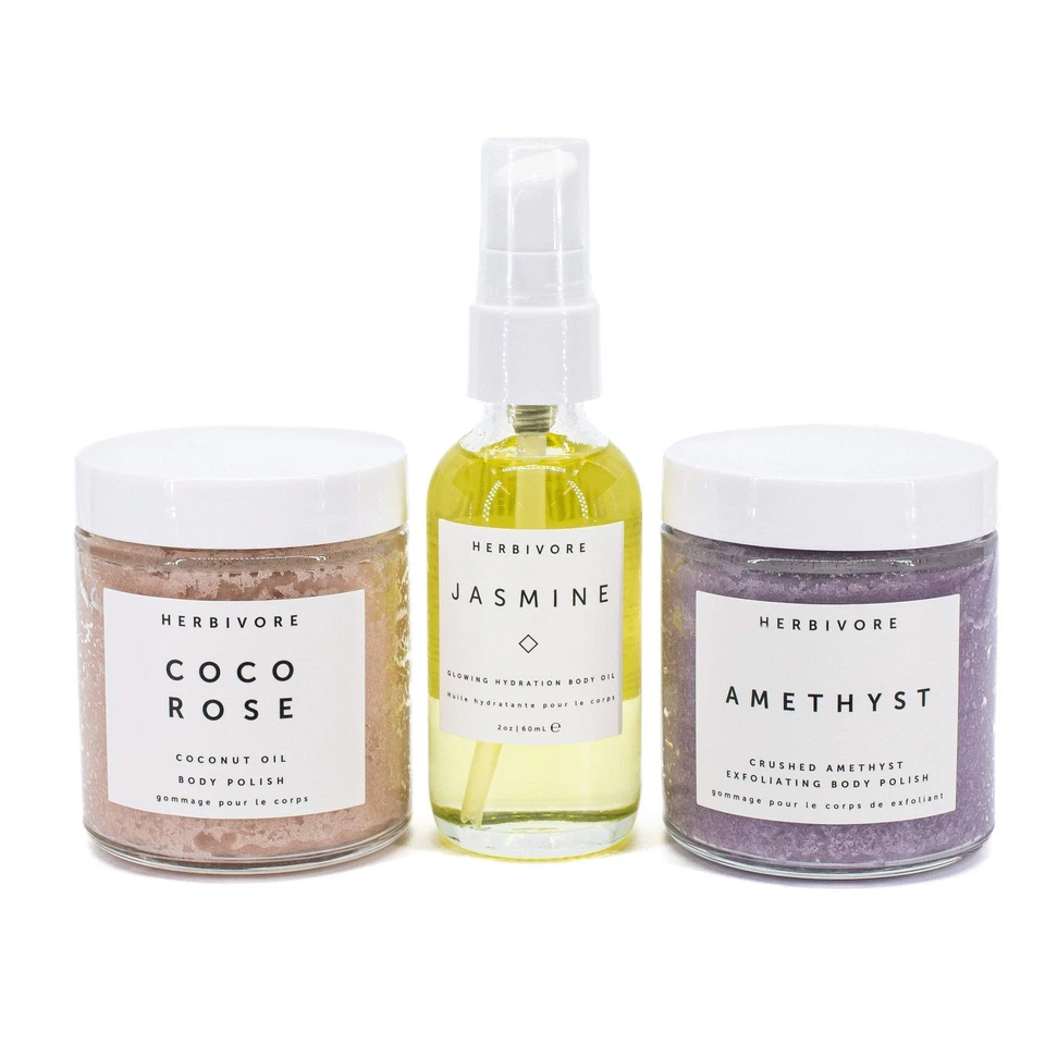 HERBIVORE Self Love Body Ritual Kit 3 pieces - Imperfect Box - Image 1 of 1