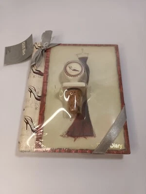 New Sealed Wine Journal Diary Gift Set Wine Cork Stopper Red Dress Glamour 2004 - Image 1 of 4