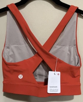 NWT🧡LULULEMON🧡SIZE 6🧡ENVITAL BRA B/C🧡AUTHENTIC 🧡CRISS CROSS🧡SOLAR ORANGE - Image 1 of 4