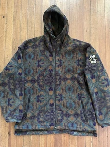 RARA felpa con cappuccio vintage Burton snowboards pile uomo L USA anni 90 full zip - Foto 1 di 7
