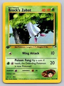 Brock's Zubat (74) Common Gym Heroes 074/132 NM 1. Auflage - Bild 1 von 2