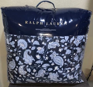 Ralph Lauren Delphine Paisley Full/Queen Comforter Navy/Blue&White 94" x 96" NEW - Picture 1 of 12