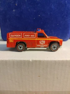 Hot Wheels Emergency Unit 50 First Aid Oxygen Redline Rescue 1974 Schön!! - Bild 1 von 7
