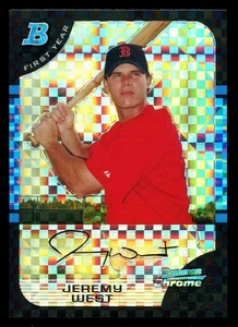 Bowman Chrome Xfractor #173 Jeremy West 2005/225 Rookie RC Red Sox - Imagen 1 de 2