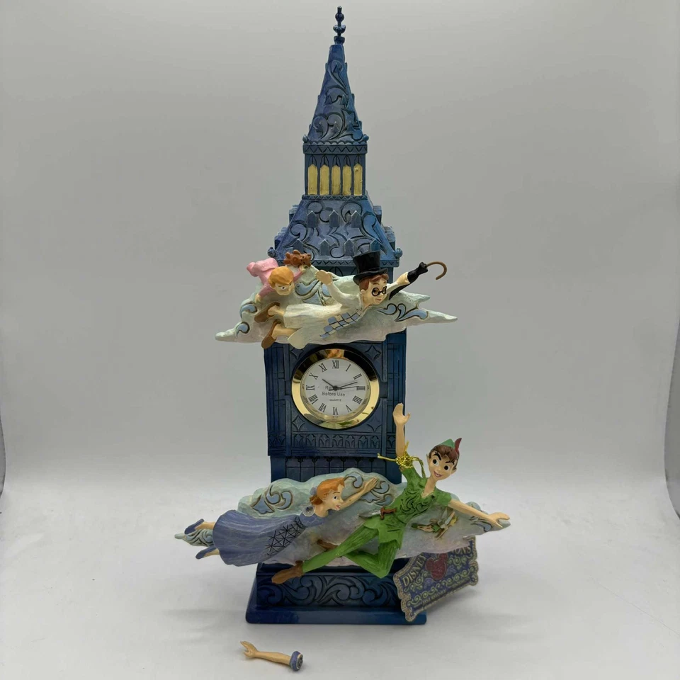 Disney Traditions Peter Pan’s Clock Tower Figurine 6015025 Damaged - Image 1 of 4
