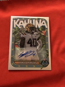 2023 Bowman University Big Kahuna Harold Perkins signed Autogramm Auto Karte LSU - Bild 1 von 10