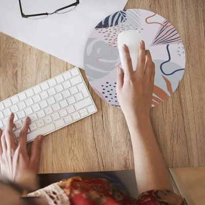  2 Pcs Tappetino Mause Mouse Verde Piccolo Per Rotondo Antiscivolo - Immagine 1 di 4