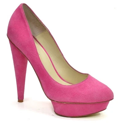 Zapatos de tacón alto de gamuza rosa 8 B para mujer Elizabeth and James Mason Foto 1 de 3