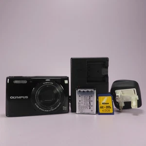 Olympus Digital Camera VG-165 14.0MP Black Tested Full Working Set - Picture 1 of 8