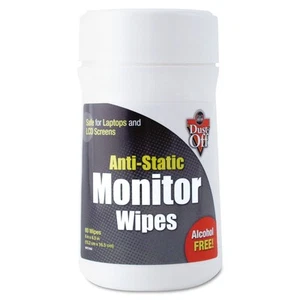Dust-Off Premoistened Monitor Cleaning Wipes Cloth 6 x 6 1/2 80/Tub DSCT - Picture 1 of 2