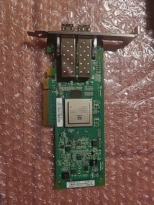 HP QLogic QLE2562-HP PCI-E 8Gb Dual Fibre HBA Host Bus Adapter 489191-001 2x SFP - Image 1 of 3